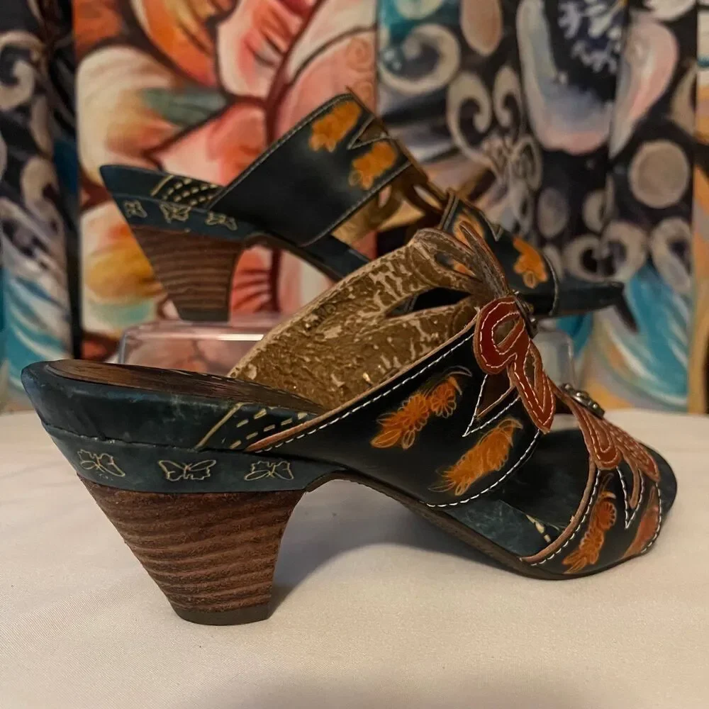 Spring Step Carlina Leather Sandals sz 7.5